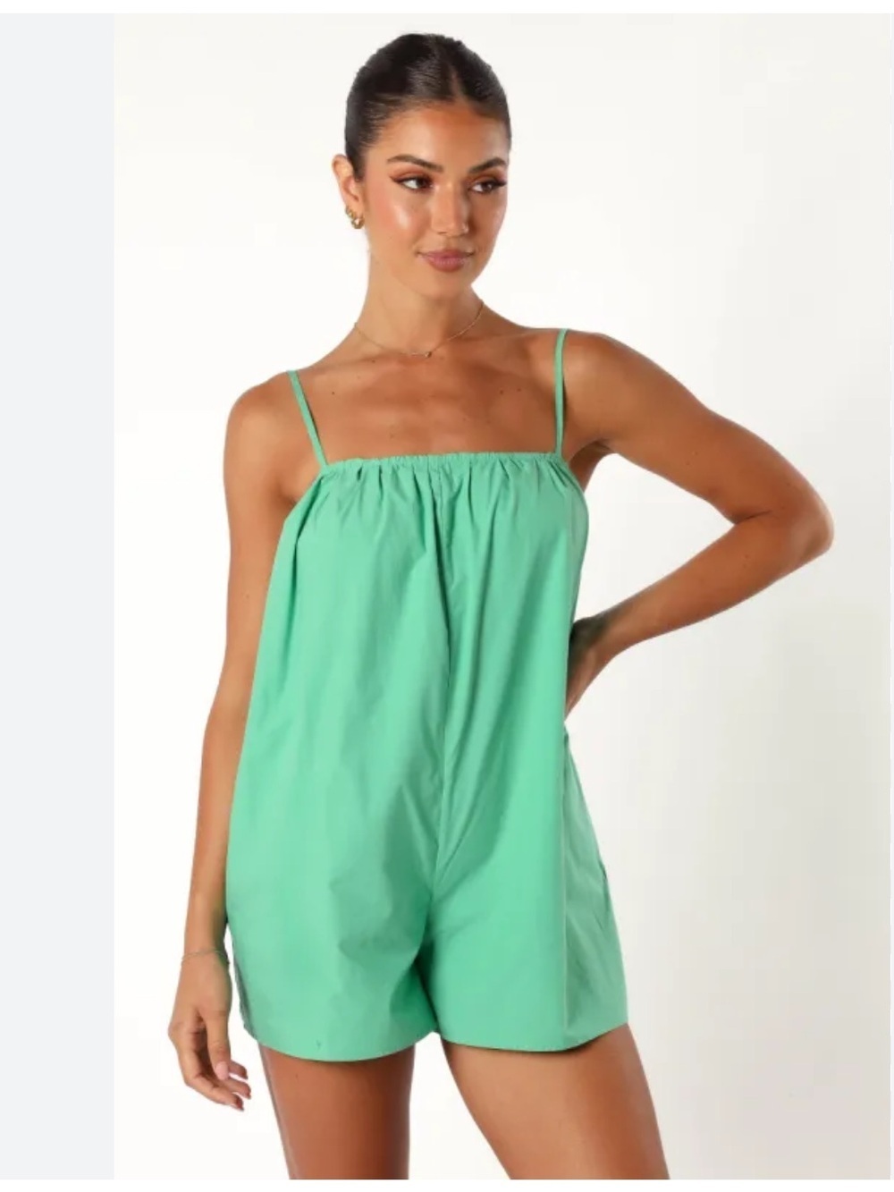 Petal & Pup Kaylee Green Playsuit Spaghetti Strap Romper Women’s Size Large NWT